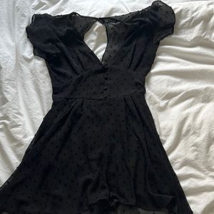 Zara black polkadot dress